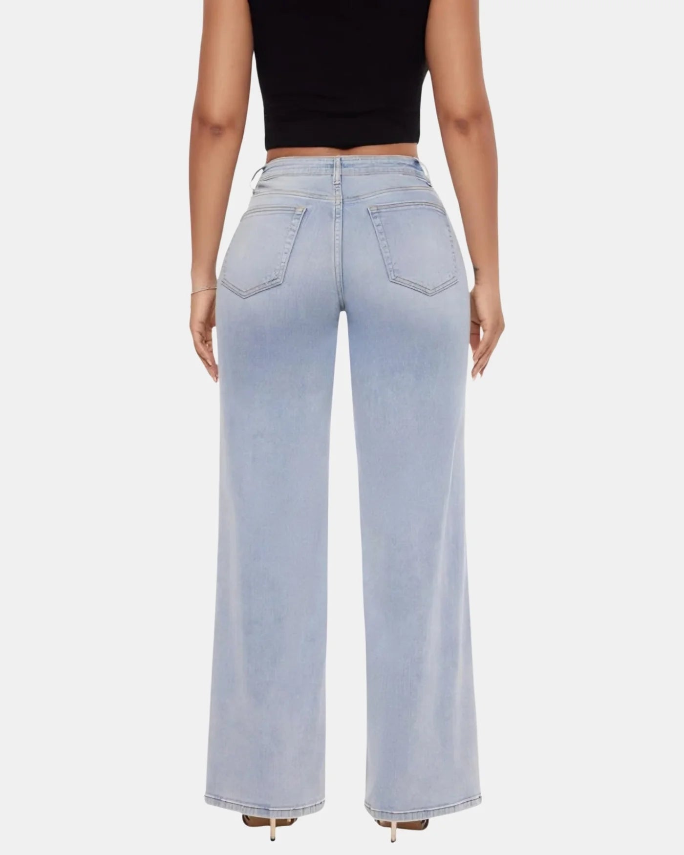 Mid-Low Rise Wide Leg Jeans